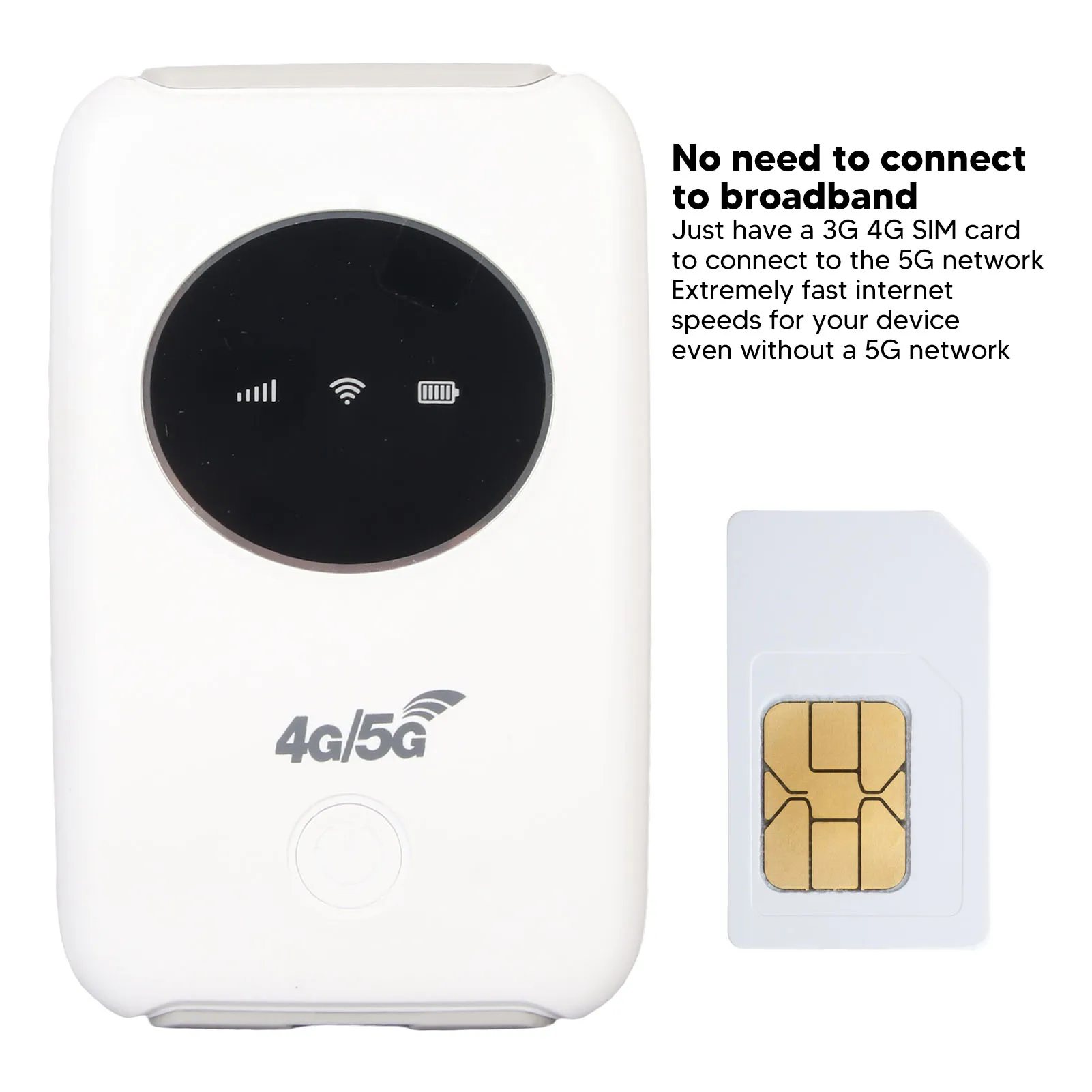 Router Portatile 4G LTE Con Slot SIM – Hotspot WiFi Tascabile, 300 Mbit, Batteria 3200 MAh, Sbloccato Per Viaggi