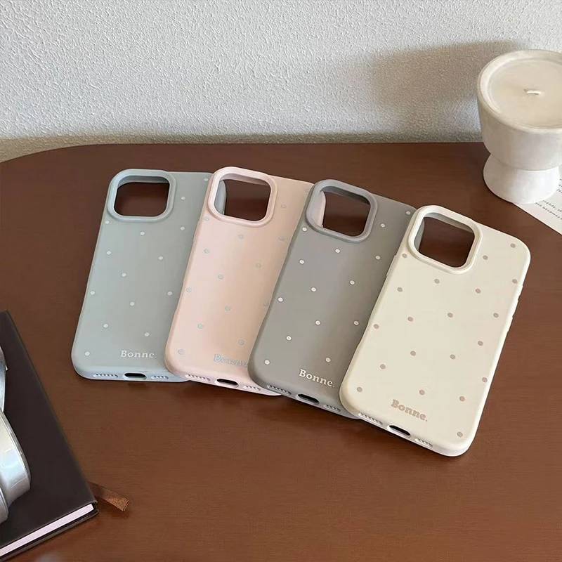 Korean Wave Point Candy Color Shockproof Soft Silicone Phone Case