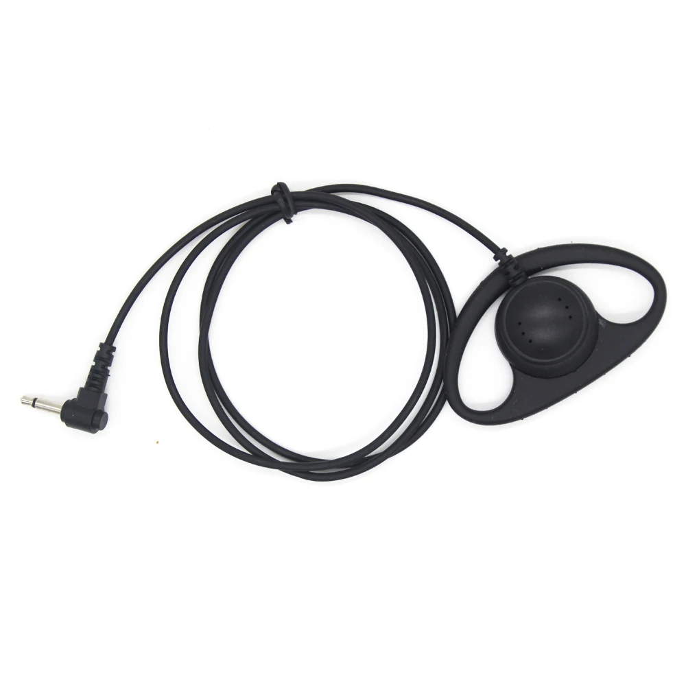 Gtwoilt Comfortable Pin 3.5mm D Shape Listen Only Soft Rubber Earpiece Headset For Motorola Radio Anti Noise earphone