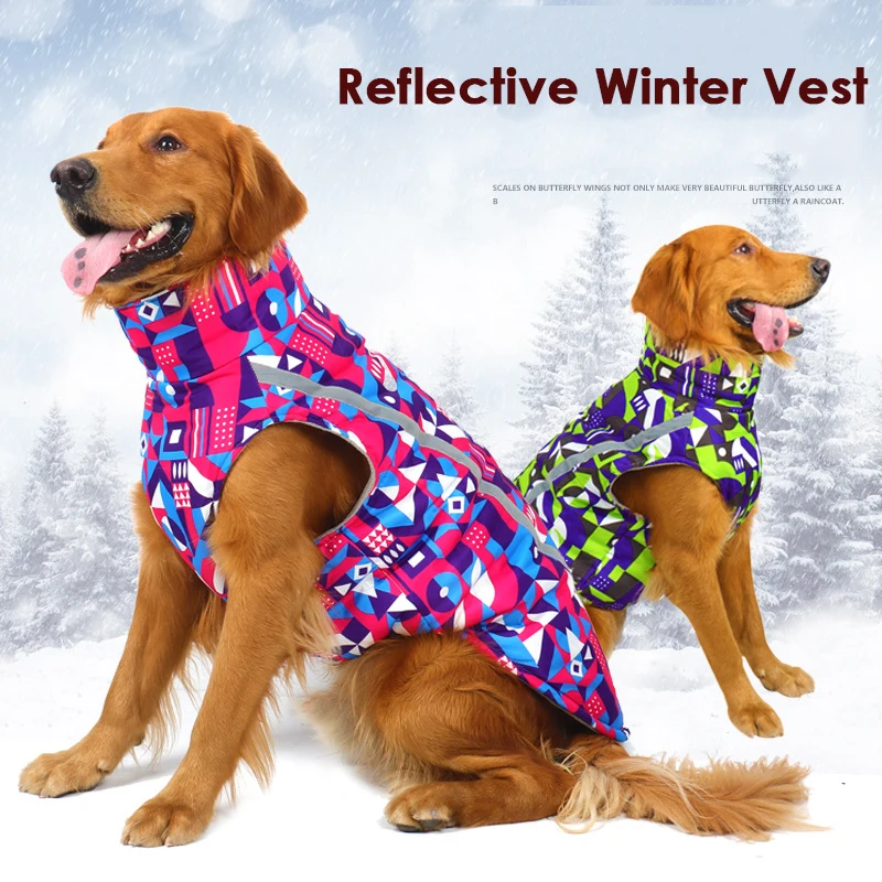 DogVestWinterReflectivePetClothesThickenedCottonPaddedClothes