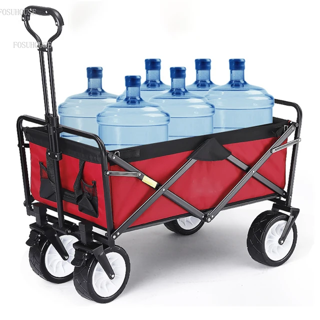 Modern Kerti Kocsik Kültéri Kemping Kocsi Húzó Bevásárlókosár Piknik Összecsukható Hordozható - Image 4