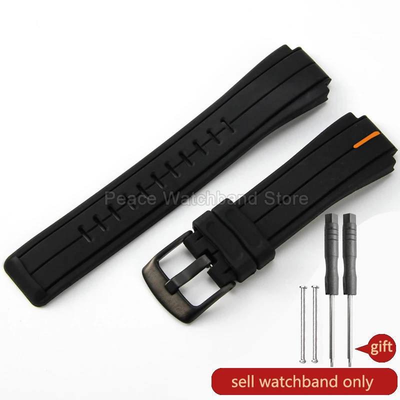 Colorfast Smooth-Textured Silicone Watchband with Convex Interface