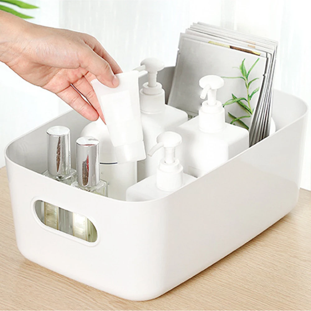 PP Plastic Storage Boxes High-capacity Large Opening Design Multiple Colour Storage Baskets Stackable Side Handles
