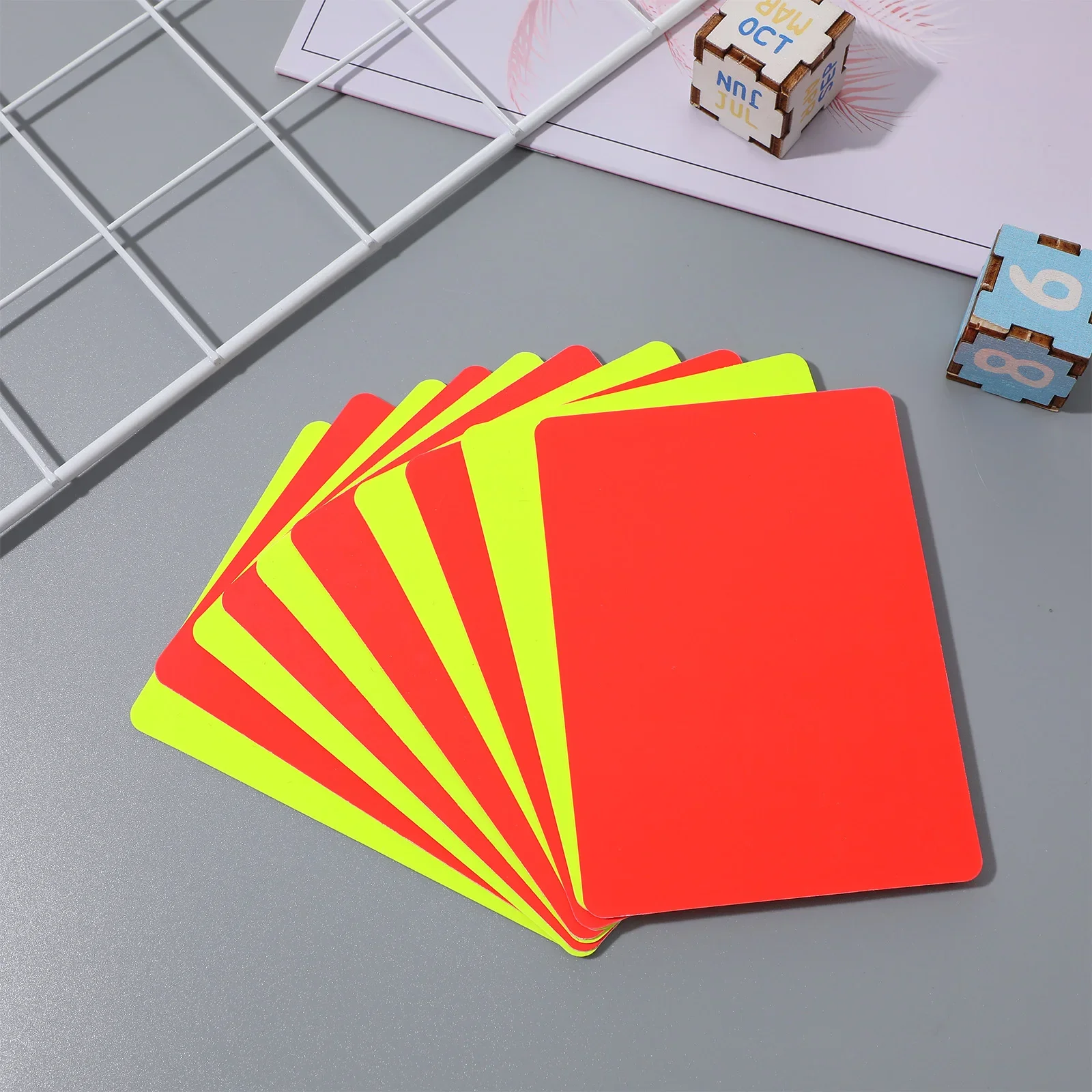 10pcs Referee Cards Set Red Yellow Judge Cards Football Soccer Standard Card Score Sheets Notebook Judge Accessories