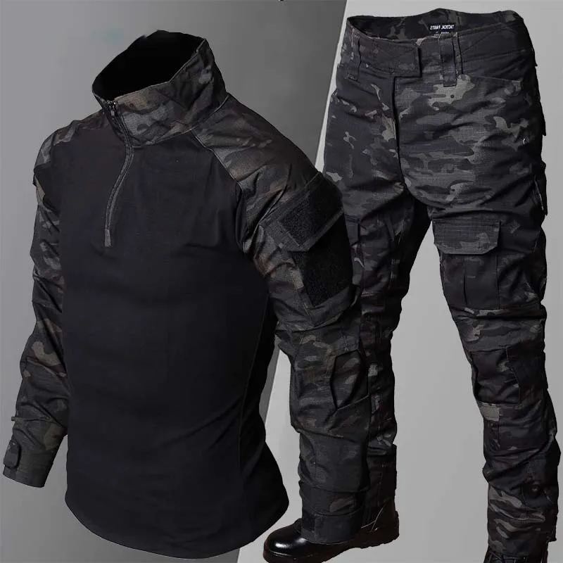 Tactical Uniform Suits Milit Outdoor Camo Suit Combat Shirts Cargo Pant Fishing Trainning Airsoft Paintball Hunting Clothes Sets 4