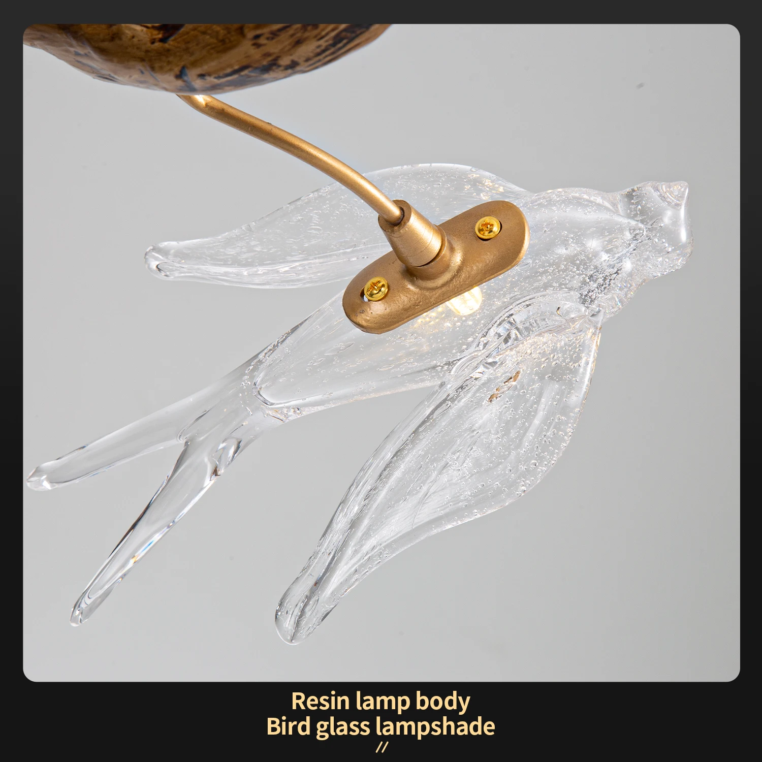 Vintage Round Glass Bird Ceiling Chandelier Swallow Long Dining Table Living Room Luxury Branch Pendant Chandelier Lamp Designer Led Chandelier Ceiling Chandelier Led Pendant Light