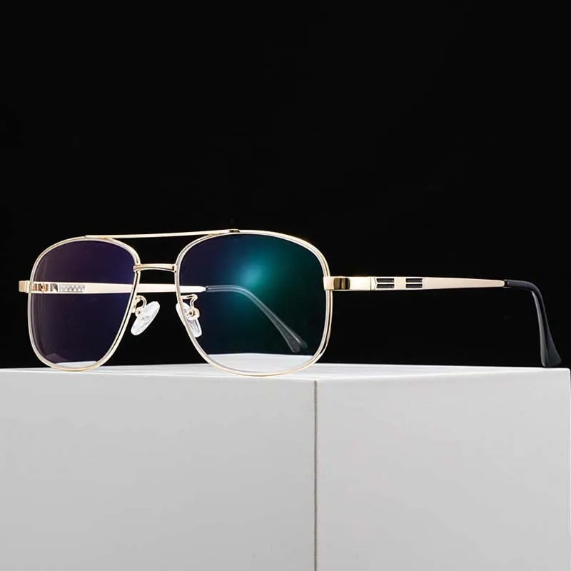Alloy Glasses Men big Square Myopia Prescription Eyeglasses Women Metal Full Optical Eyewear 2256 SPH 0 -0.5 -0.75 -1.0 TO -6.0 4