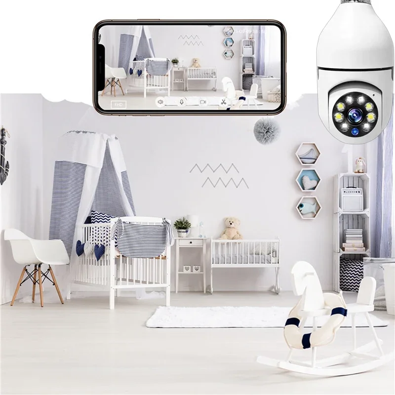 Bulb E27 Smart Surveillance 1080P HD Camera Night Vision Indoor Security Monitor 2.4G Wireless Wifi Mini Smart IP Camera 6