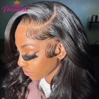 Princesse cheveux 13x6 HD Transparent dentelle avant perruques de cheveux humains pour les femmes 13x4 brésilien vague de corps dentelle frontale perruque avec des cheveux de bébé 4