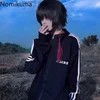 Preppy Syle Blue Long Sleeve Zip Up Sweatshirts Coat Stand Neck Casual Y2k Tops Fashion Japanese Hoodies 2024 Women Clothing 1