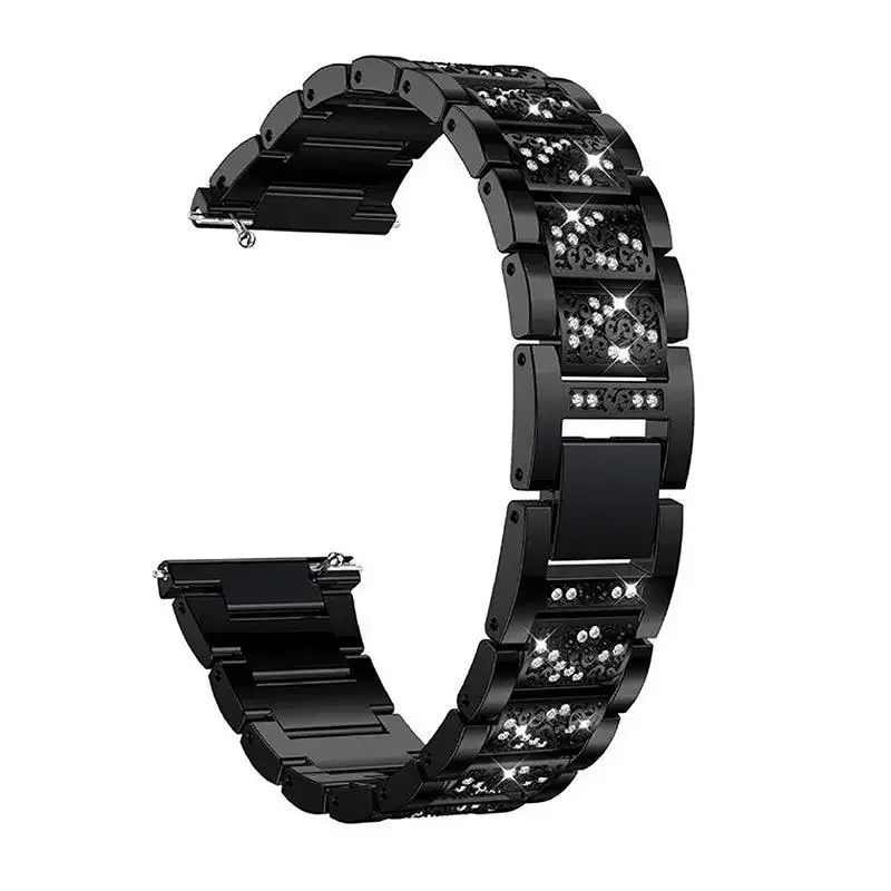 Elegant 22mm Diamond Watchband Bracelet Strap