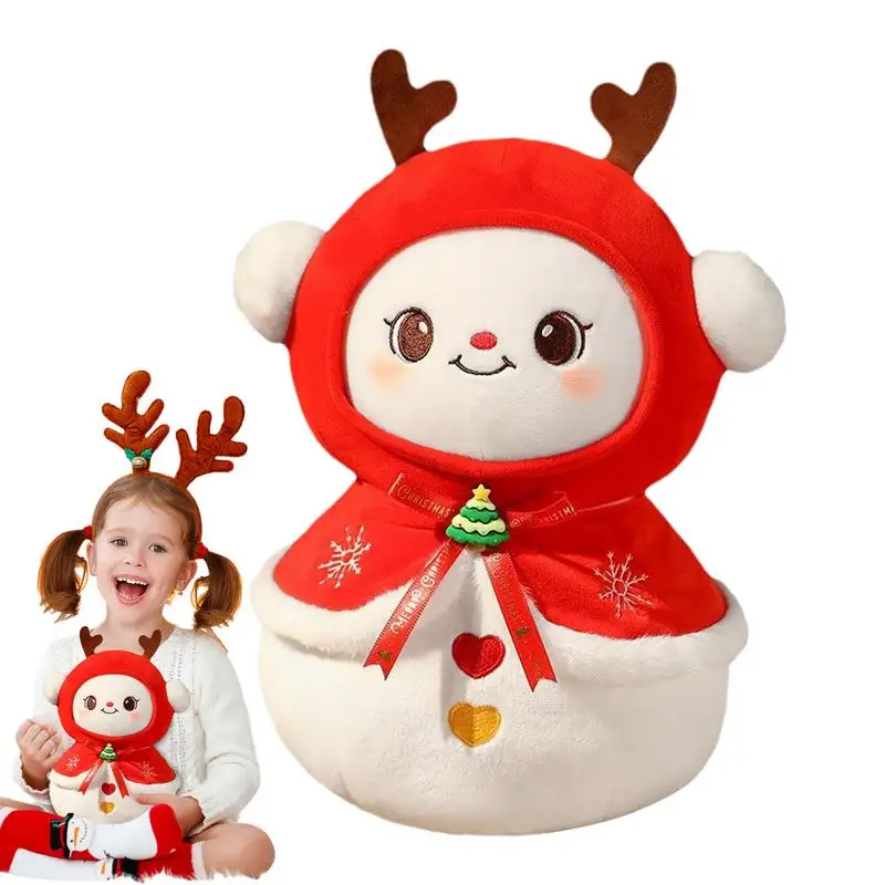 

Рождественские Мягкие плюшевые подушки, зимние праздничные украшения для дивана, снеговик для семьи и детей
