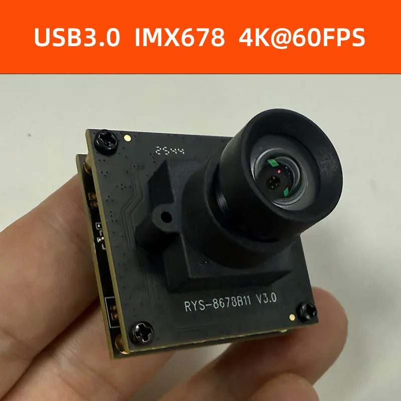 4K 60FPS USB3.0 8MP IMX678 산업용 HD 카메라 모듈 광각 왜곡 없는 렌즈(윈도우, 안드로이드, 라즈베리 파이, 리눅스용)