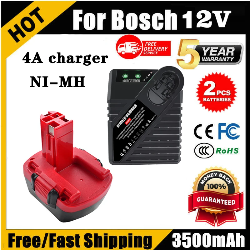 Creabest 3.0Ah Ni-MH Batería de repuesto para Bosch 12V BAT043 BAT045 BAT120 BAT139 2607335542
