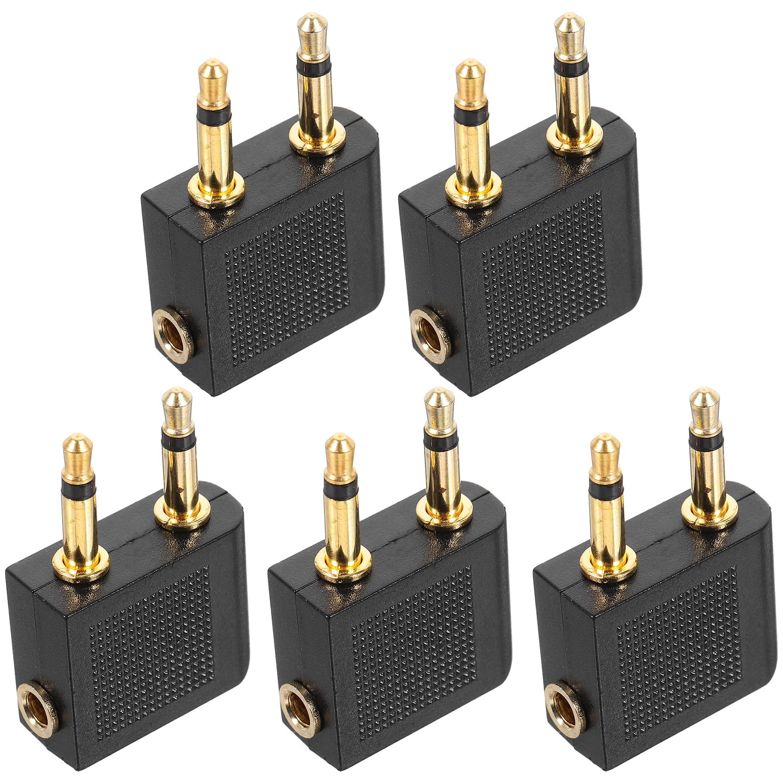 

5pcs Plane Headphone Adapter Flight Entertainment System Earphone Adapter Accessory