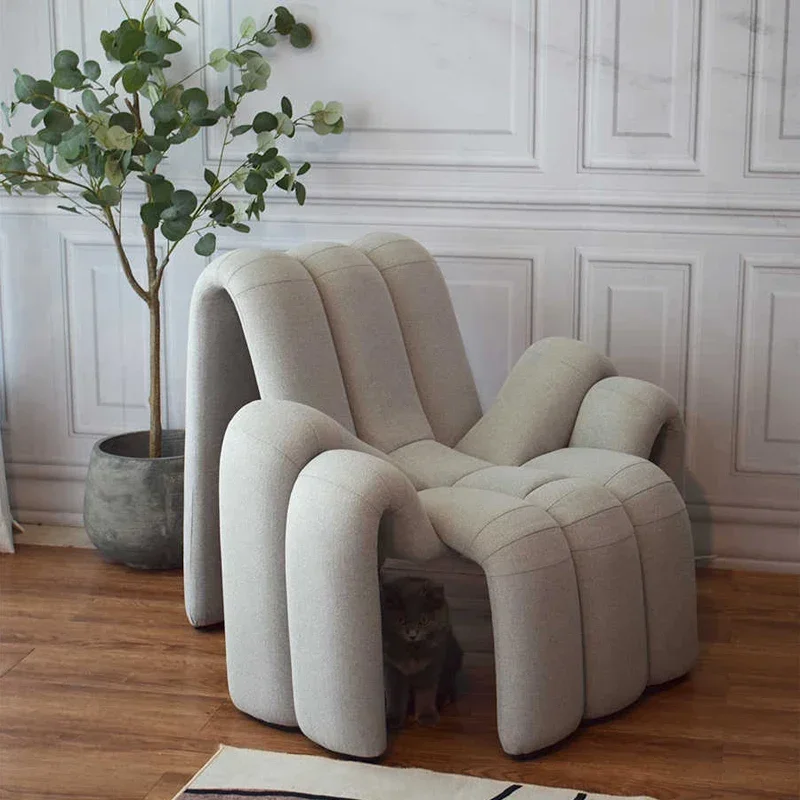 

Nordic creative spider chair, fiberglass, animal shape leisure chair, personality lazy reclining chair, pipe strip line sofa