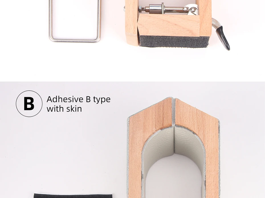 QJH Leder-Nähwerkzeuge, rotierende Handnähen, Holzklammern, Tischplatte, 360° drehbar, handgenähte Holzklemme, Lederhandwerkswerkzeuge – Detail 12