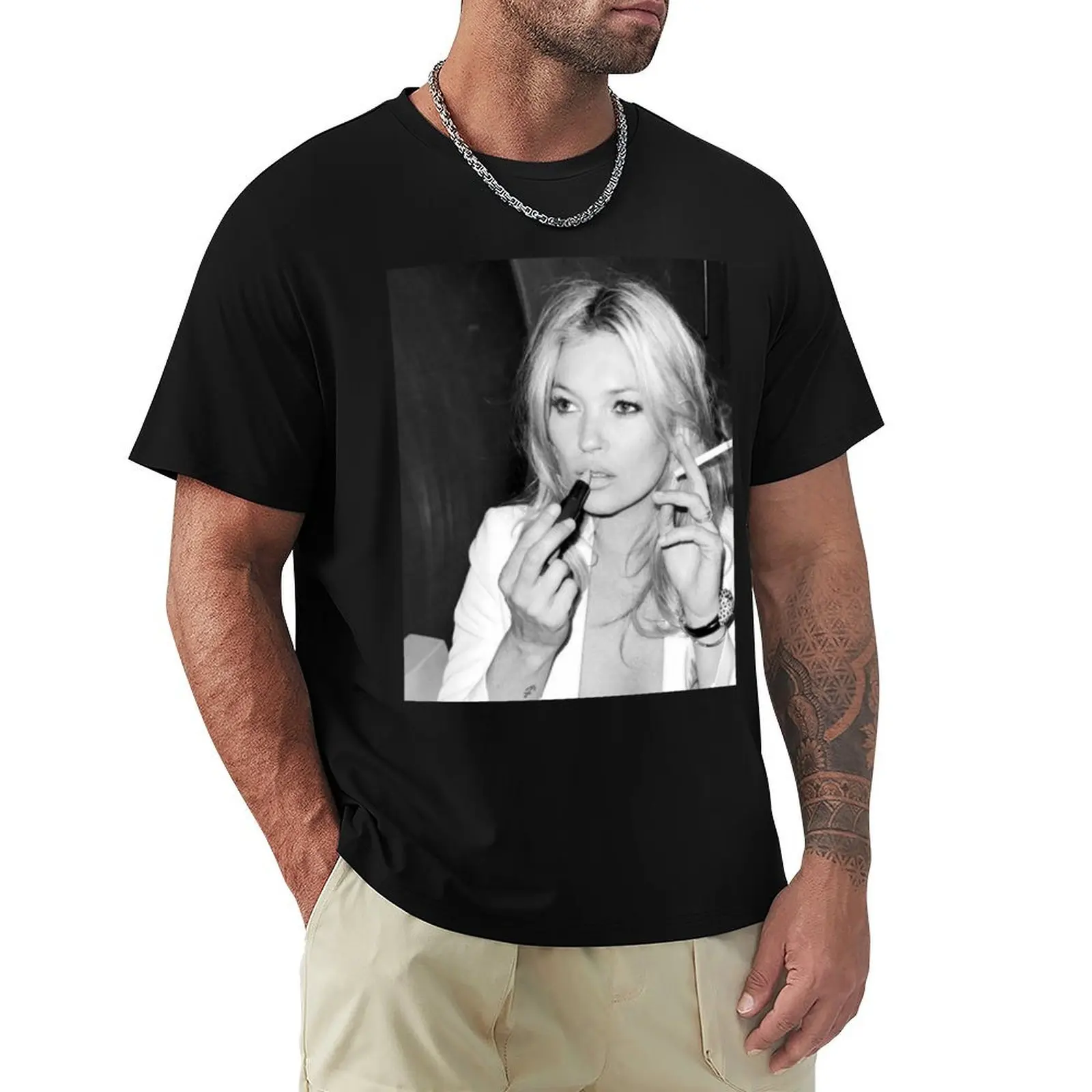 Copia Di Kate Moss-Johes Vermeer Graphic T-Shirt Funnys Summer Top Customizeds Magliette Da Uomo