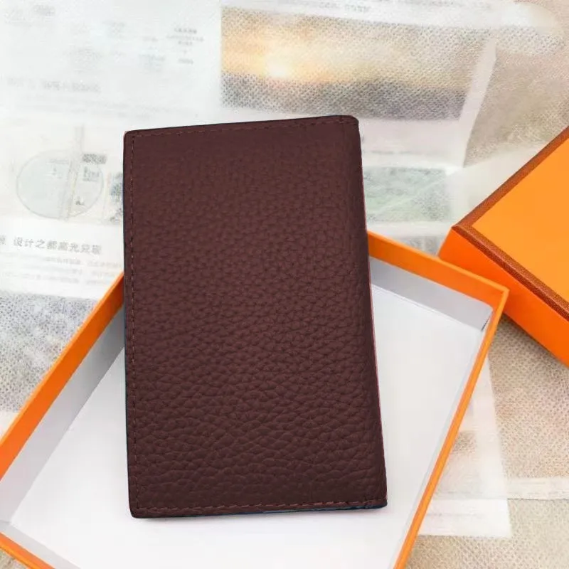 

New luxury designer men's change, leather foreskin, multiple card slots, women's wallet, luxury phone card, zero length wallet
