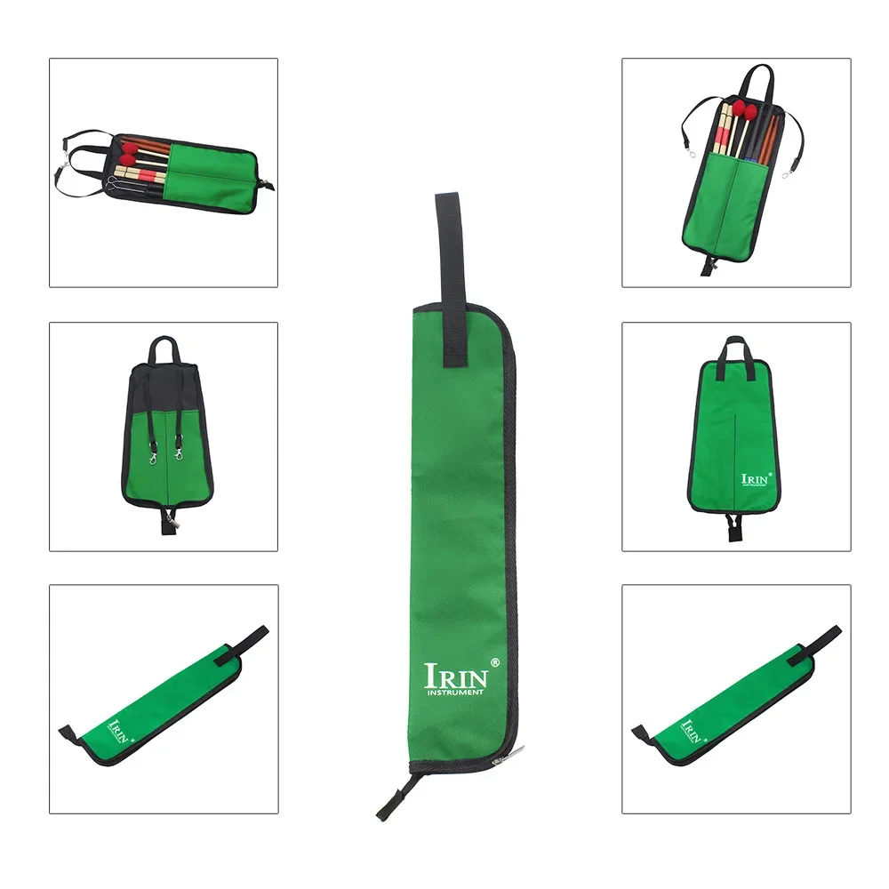 IRIN Drum Stick Bag Oxford Cloth Drumstick Thicken Case Waterproof Handbags Carrying Strap Percussion Instrument Accessories drumstick bag drum percussion accessories drum accessories