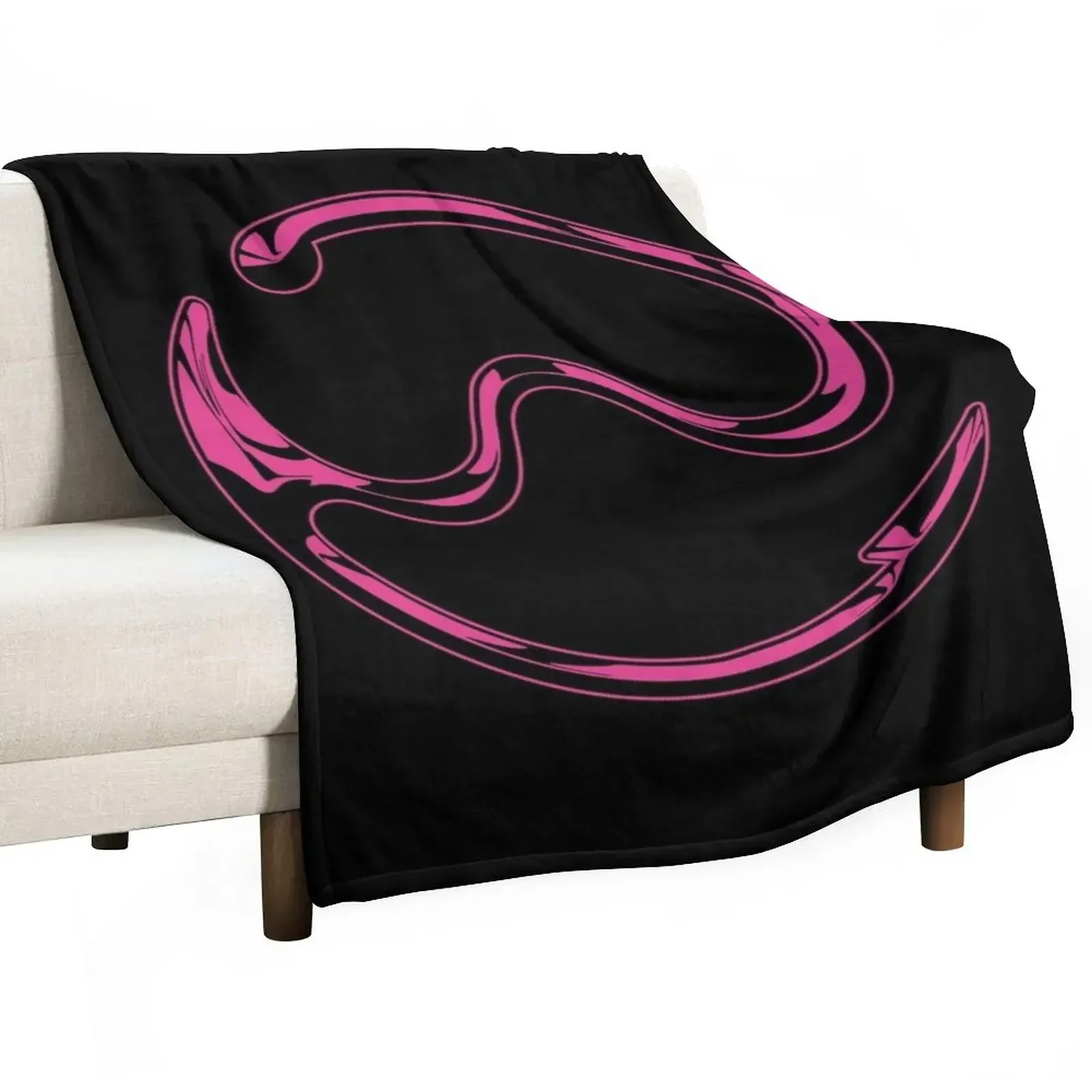 

Gaga Chromatica logo (Pink Chrome) Throw Blanket Plaid on the sofa Vintage Luxury Throw Blankets