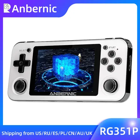 RG351P ANBERNIC  Retro Game PS1 RK3326 64G Open Source System 3.5 inch IPS Screen Portable Handheld Game Console RG351gift 2400