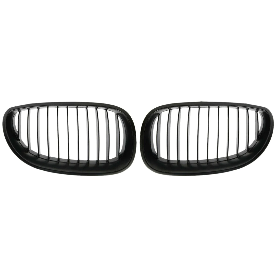 

Front Hood Kidney Grille For 2003-2010 E60 E61 525I 525Xi 528I 528Xi 530I 530Xi 535I 550I 535Xi 545I (Bright Black, Kidney