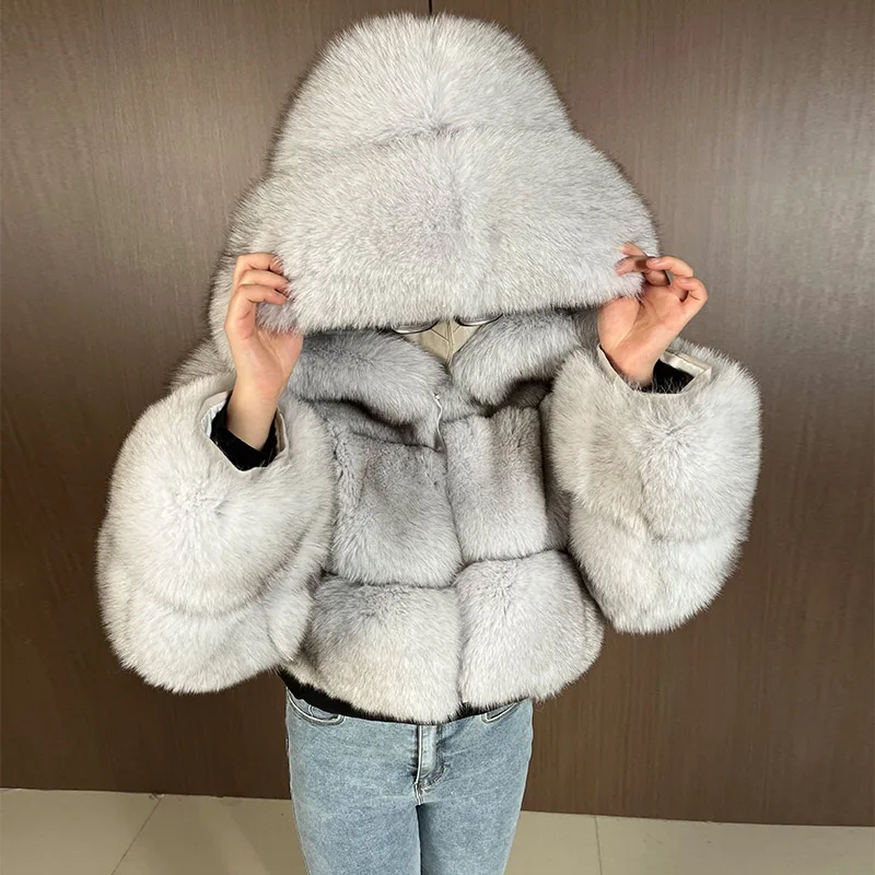 2025 Maomaokong Winter Women Luxury Thick Natural White Real Fur