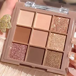 Luxurious Multi-Color Eyeshadow Palette - Velvet Matte & Shimmer, Long-Lasting Waterproof in Berry, Brown & Nude Tones (NUDE)