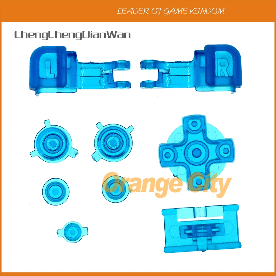 

20Sets Clear Transparent Colorful Plastic A B Select Start L R Buttons D Pad Button For GBA SP Full Buttons Sets
