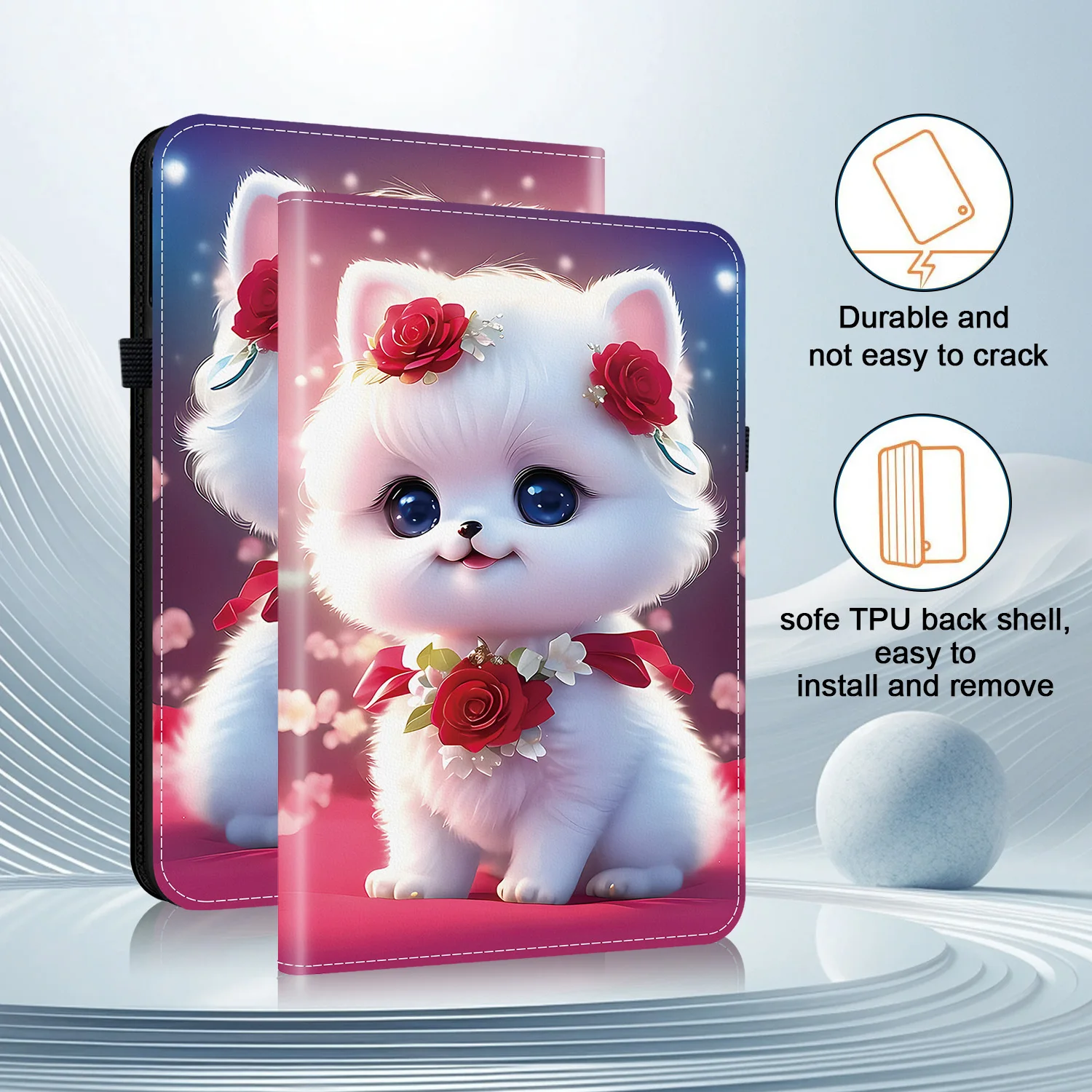 Premium Leather Tablet Stand Cover - Universal Fit
