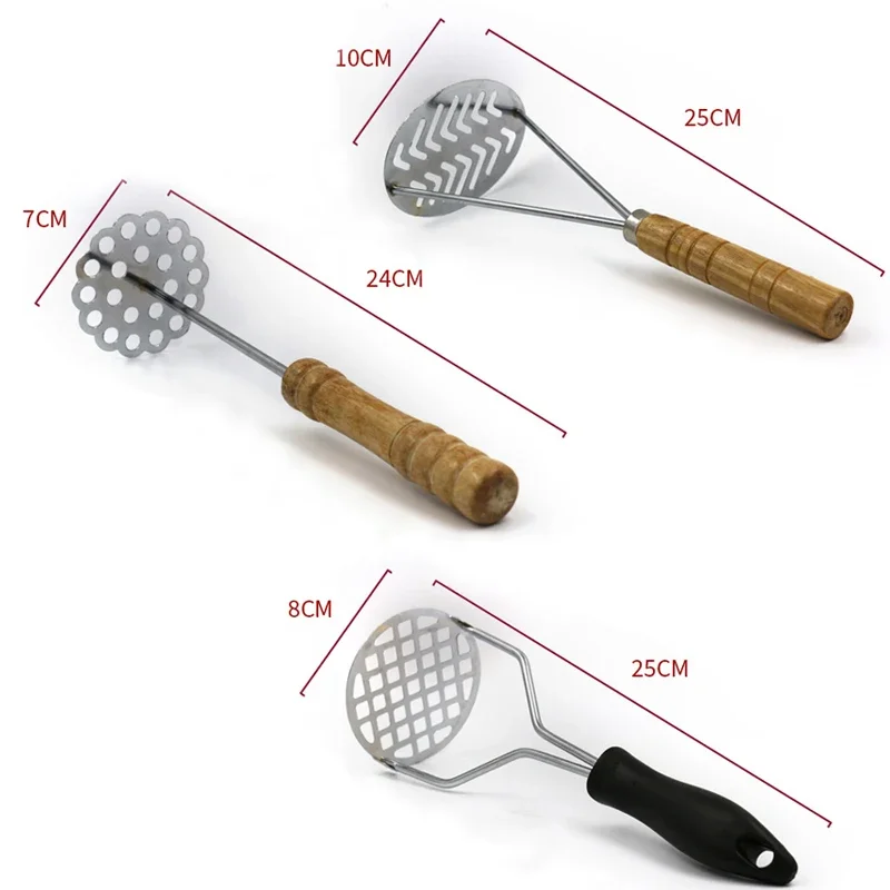 Manual Potato Masher for Smooth Mashed Potatoes Stainless Steel Creative Kitchen Gadgets Protect Hands Fruit