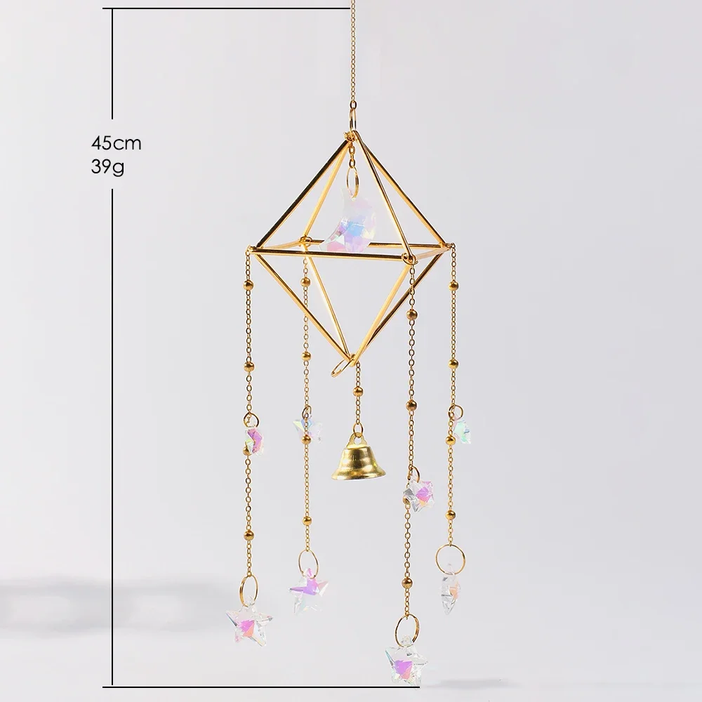 Sun Catcher Sun Catchers Window Ornament Crystal Pendant Rainbow Star Moon Wind Chimes Outdoor Window Home Decoration Garden Car Pendant
