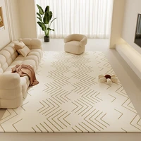 Cream Style Bedroom Decor Plush Carpet Large Area Carpets for Living Room Thickend Washable Cloakroom Rug Fluffy Soft Lounge Mat 2