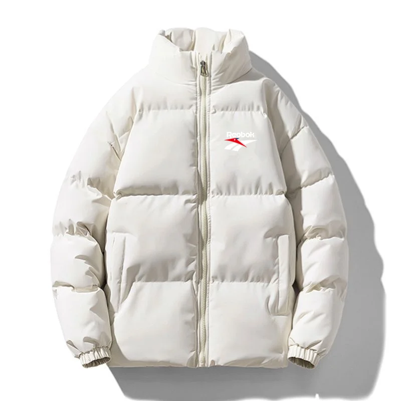 Men's new winter trend brand thickened cold-proof bread warm retro stand-up collar solid color cotton jacket