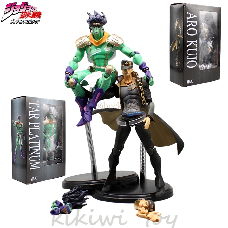 

Anime Jojo's Bizarre Adventure Figure Kujo Jotaro Star Platinum Action Figure 25cm Statue Doll Collectible Ornament Toys Gifts