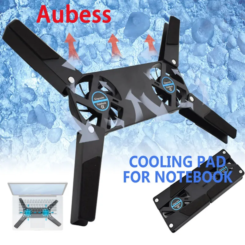 Laptop-Cooling-Rack-With-Ventilation-Cooler-Notebook-Dual-Fan-Folding ...