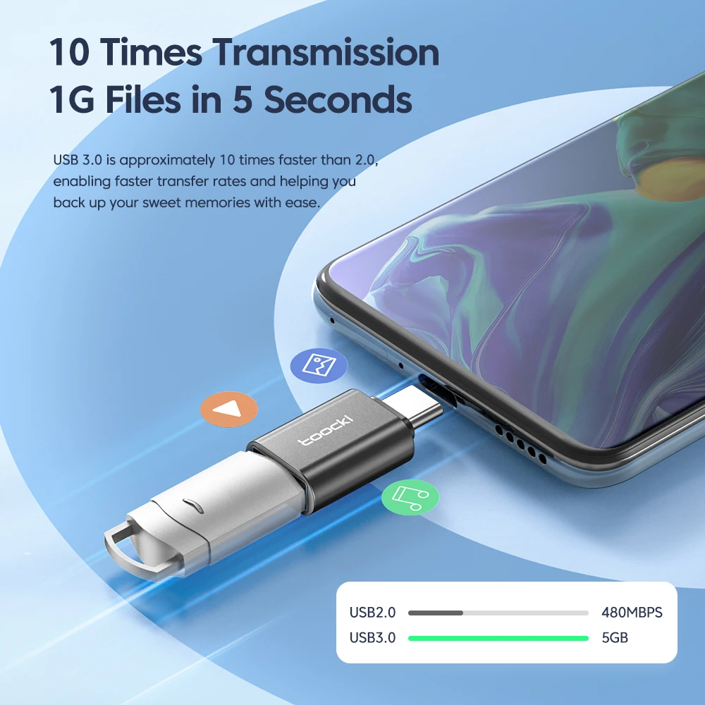 Toocki OTG USB 3.0 To Type C Adapter Micro To Type C Male USB 2.0 Female Converter For Macbook Xiaomi Samsung OTG Connector usb to type c adapter otg adapter type c adapter