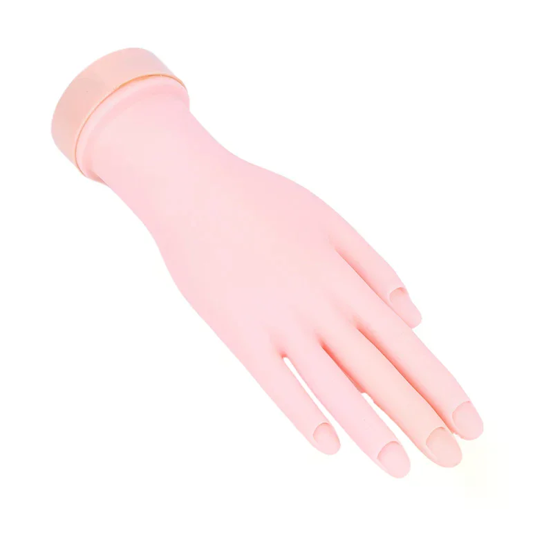 Nail Art Training Practice Hand Foot Silicone Fake Hand Foot Manicure Practice Display Tool for Beginners Professional