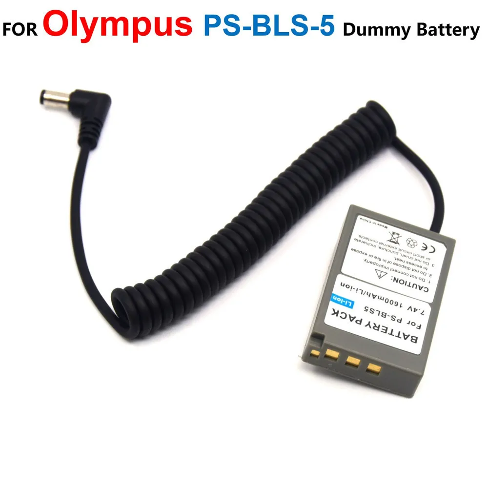 

PS-BLS-5 BLS5 Dummy Battery DC Coupler Spring Cable For Olympus PEN E-PL7 E-PL5 E-PM2 Stylus 1 1s OM-D E-M10 E-M10 Mark II III