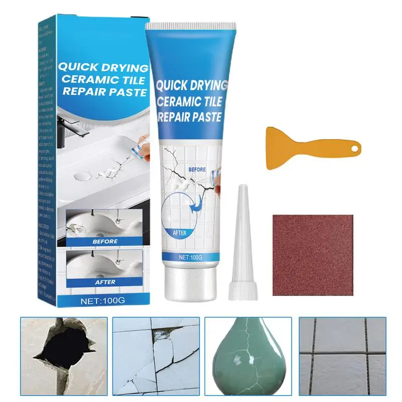 

Ceramic Glue Gel 100g Portable Effective Ceramic Repair Gel Multifunctional Powerful Fast Dry Instant Ceramic Super Glue For
