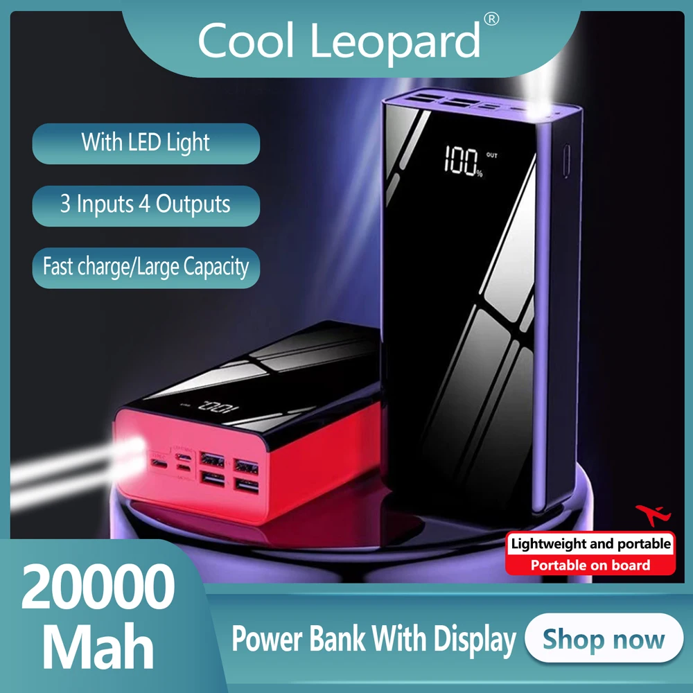 

Power Bank 50000mAh Portable 7USB Fast Charging PowerBank LED Digital Display External Battery Charger for Xiaomi Samsung IPhone