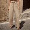 Casual Pants Hot Selling Summer New Product Pants with Lace Up Ruffle Edge Elastic Pants 5