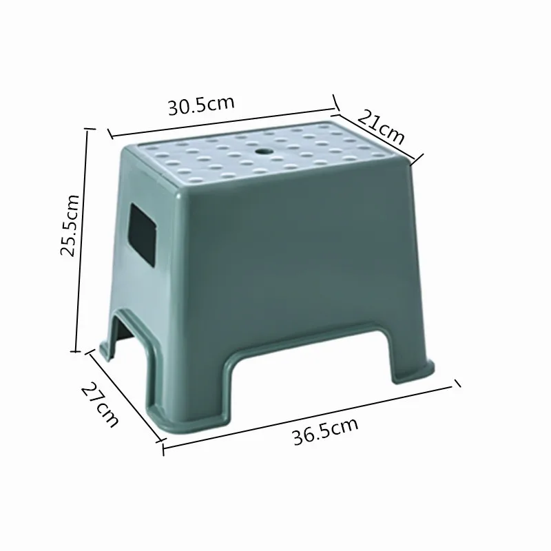 

Small fortress square thickened stool household plastic stool table bathroom non-slip low changing square