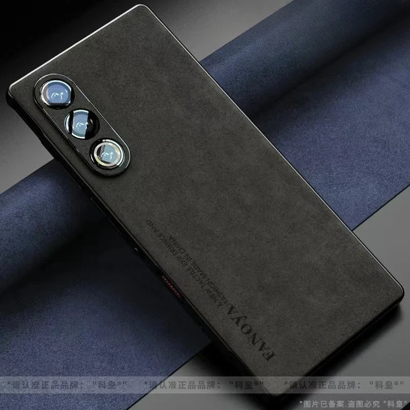 Luxury Sheepskin Leather Phone Case with Matte Silicone Bumper Cover