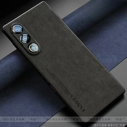 Custodia per telefono in pelle di agnello di lusso con copertura in silicone opaco