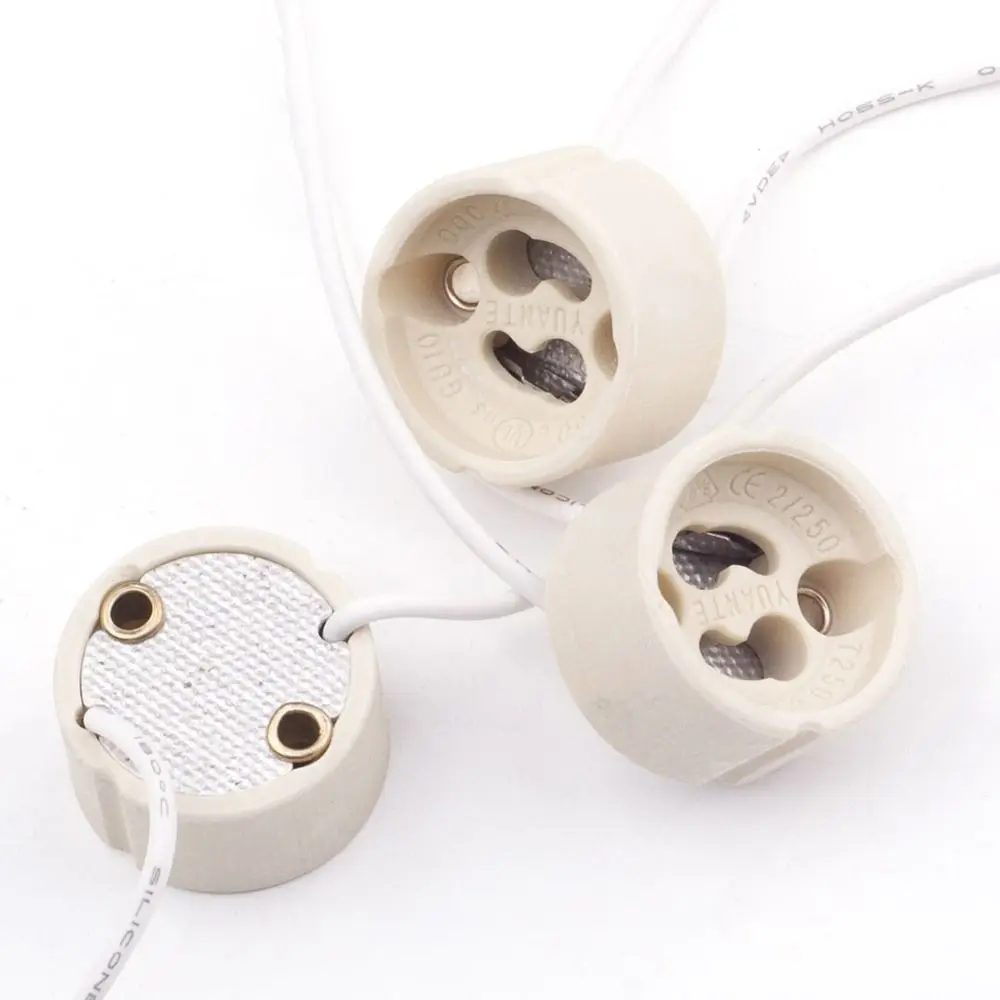 Ceramic G4 G5.3 G9 Lamp Socket Holder for Halogen LED Lights