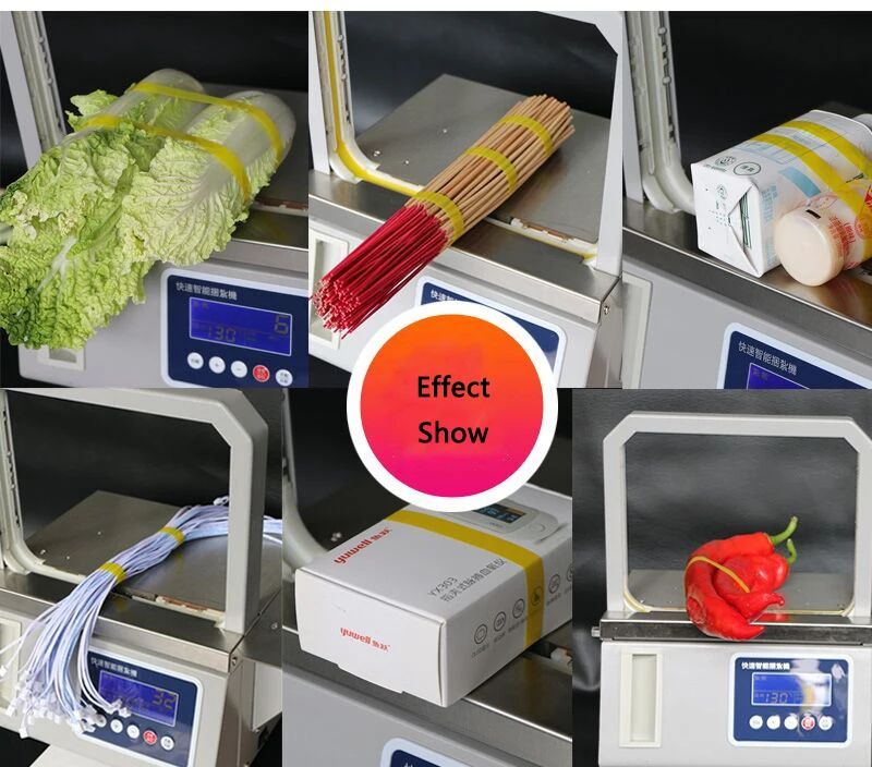 Intelligent Induction Automatic Opp tape Vegetables Strapping machine Supermarket Baler Hot melt OPP film tape Bundle machine