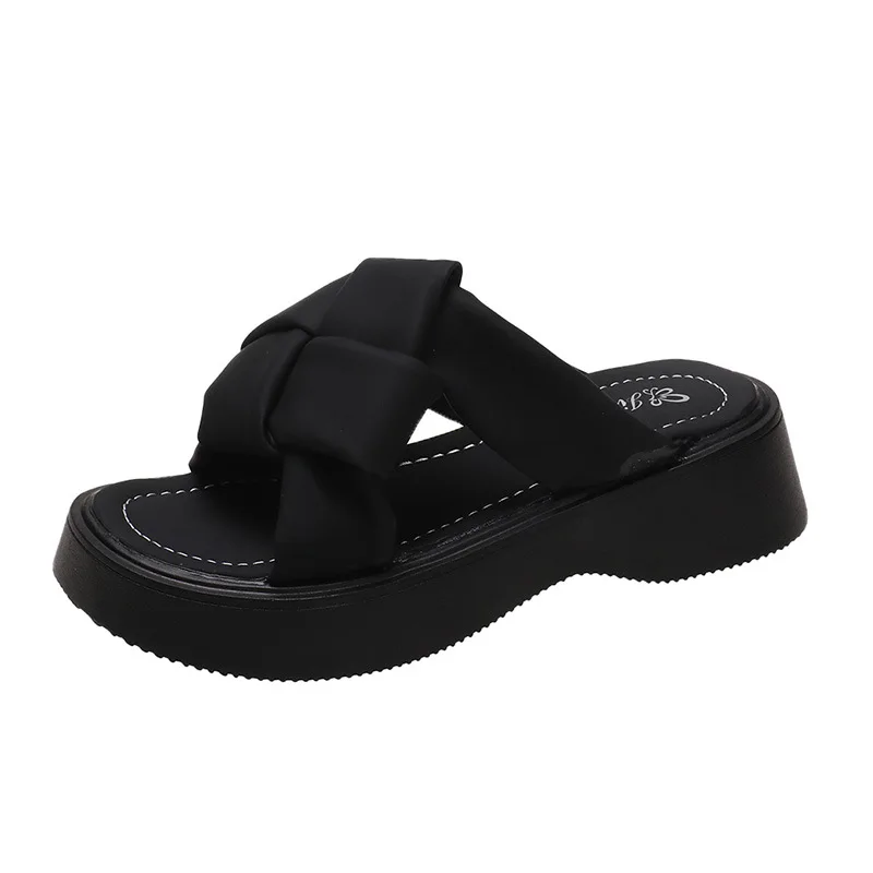 

Platform Slippers for Women 2023 Summer New Designer Fashion Casual Slipper Shoes Ladies Solid Color Women Sandals