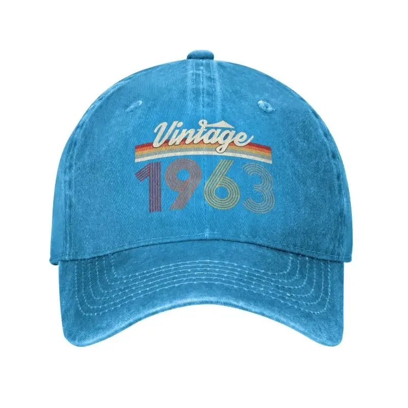 

Classic Unisex Cotton Vintage Classic Born In 1963 60th Baseball Cap Adult 60 Years Old Birthday Gift Dad Hat Men Women Sports